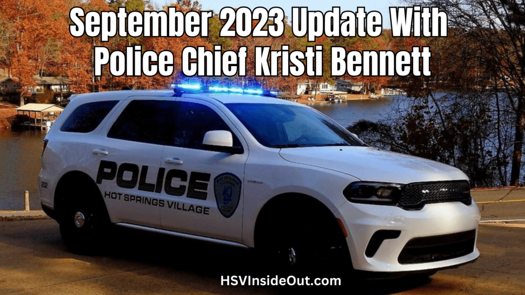 September 2023 Update With Police Chief Kristi Bennett
