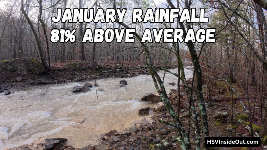 January Rainfall 81% Above Average