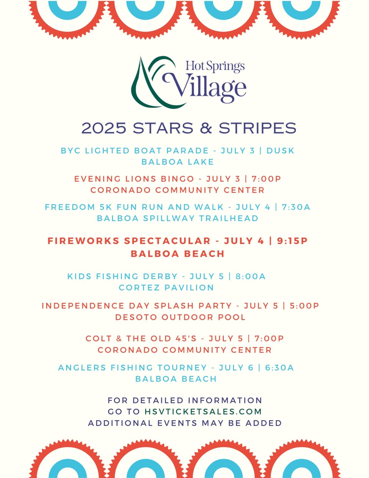 hot springs village july 4th