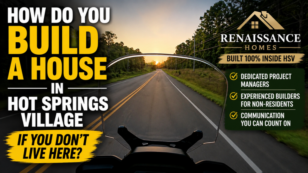 How Do You Build A House In Hot Springs Village If You Don't Live Here?